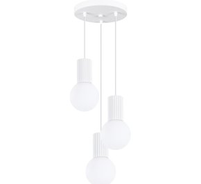 Lampa wisząca biała potrójna HALO