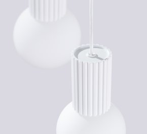 Lampa wisząca biała potrójna HALO