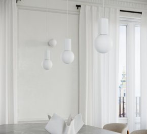 Lampa wisząca biała potrójna HALO