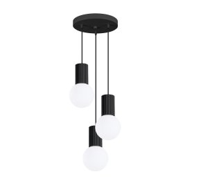 Lampa wisząca czarna potrójna HALO