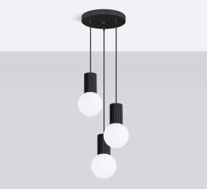 Lampa wisząca czarna potrójna HALO