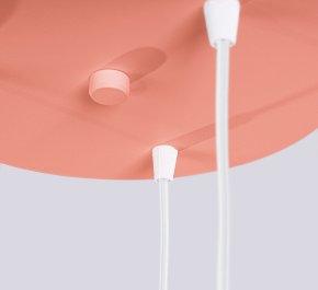 Lampa wisząca potrójna HALO brzoskwiniowy róż