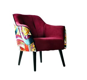 Mały fotel do salonu nowoczesny KAORI