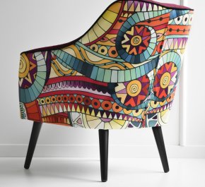 Mały fotel do salonu nowoczesny KAORI