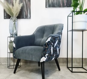 Mały fotel do salonu nowoczesny KAORI