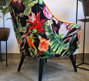 Mały fotel do salonu nowoczesny KAORI