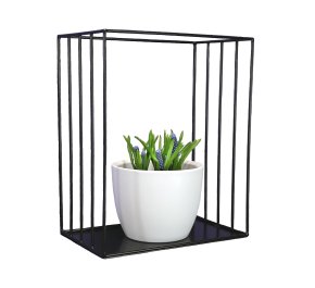 Półka na ścianę czarna ozdobna ITTE