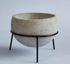 CACTUS kwietnik stojący i doniczka betonowa mała