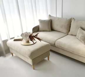 Duża pufa ze schowkiem tapicerowana VERA