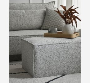 Pufa do salonu prostokątna z lamówką TORI