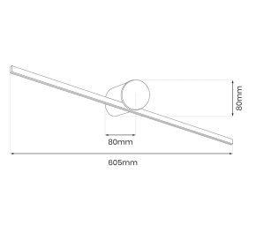Kinkiet nad lustro łazienkowy IP44 chrom ledowy 60 ARTIST 9W LED