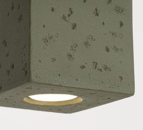 Lampa sufitowa plafon sufitowy beton QUAD zielona oliwka