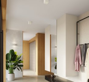 Lampa sufitowa plafon sufitowy beton QUAD beżowy