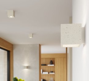 Lampa sufitowa plafon sufitowy beton QUAD beżowy