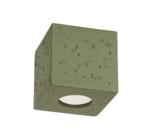 Lampa sufitowa plafon sufitowy beton QUAD zielona oliwka