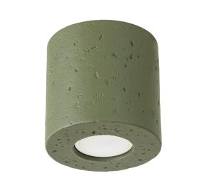 Lampa sufitowa plafon sufitowy beton ORBIS zielona oliwka