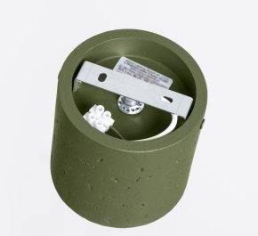 Lampa sufitowa plafon sufitowy beton ORBIS zielona oliwka