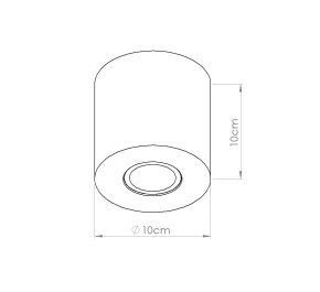 Lampa sufitowa plafon sufitowy beton ORBIS beżowy