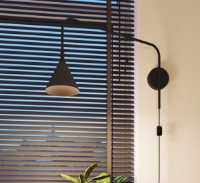 Czarny kinkiet ścienny regulowany z włącznikiem 1xE14 NOX