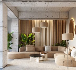 Lampa podłogowa na trójnogu beżowa 1xE27 NEVIA taupe