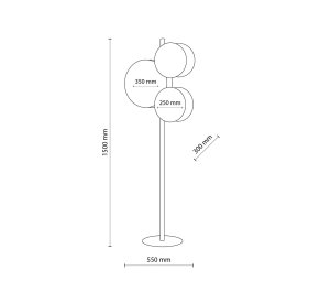 Lampa stojąca boho 3xE27 PULSE 3