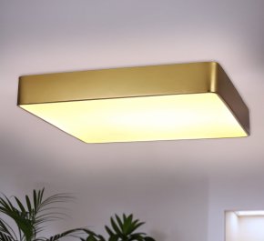 Złoty plafon łazienkowy ledowy IP44 35x35 12W 4000K QUATTRO LED