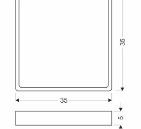 Czarny plafon łazienkowy ledowy IP44 35x35 12W 4000K QUATTRO LED