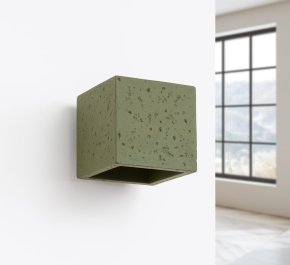 Kinkiet ścienny beton QUAD zielona oliwka