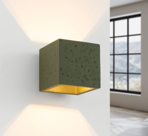 Kinkiet ścienny beton QUAD zielona oliwka