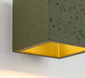 Kinkiet ścienny beton QUAD zielona oliwka