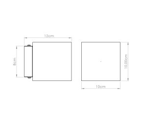 Kinkiet ścienny beton QUAD zielona oliwka