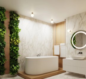 Kinkiet ścienny kaszmirowy IP44 aluminium ryflowane HALO taupe