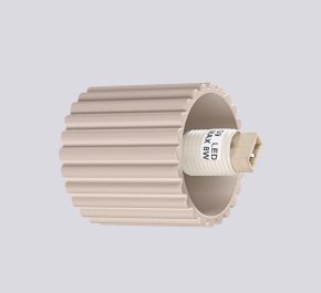 Kinkiet ścienny kaszmirowy IP44 aluminium ryflowane HALO taupe