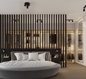 Czarny kinkiet nowoczesny ryflowany spot KARBON