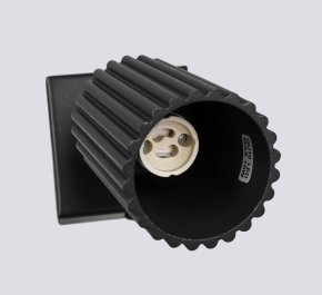 Czarny kinkiet nowoczesny ryflowany spot KARBON