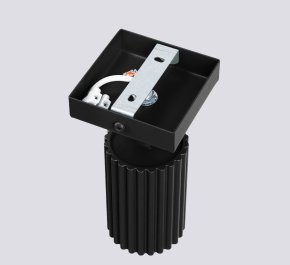 Czarny kinkiet nowoczesny ryflowany spot KARBON