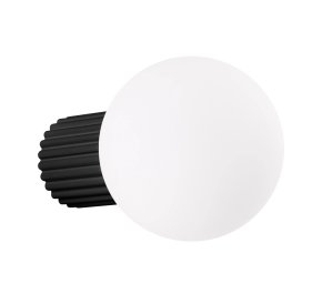 Kinkiet ścienny łazienkowy IP44 aluminium ryflowane HALO czarny