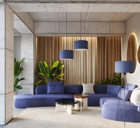 Lampa podłogowa na trójnogu granat 1xE27 NEVIA