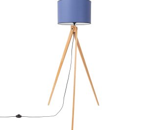 Lampa podłogowa na trójnogu niebieska 1xE27 NATT