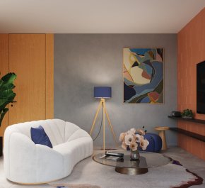 Lampa podłogowa na trójnogu niebieska 1xE27 NATT