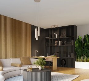 Lampa sufitowa kaszmirowa ryflowana 2xGU10, plafon KARBON 2 spot  taupe