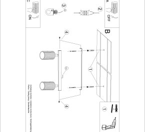Lampa sufitowa kaszmirowa ryflowana 2xGU10, plafon KARBON 2 spot  taupe