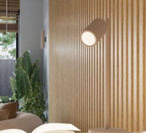 Kaszmirowa lampka biurkowa stojąca KARBON taupe