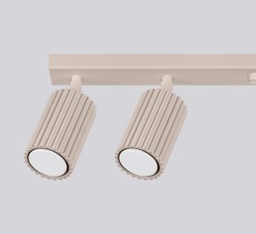 Lampa sufitowa kaszmirowa listwa ryflowana 6xGU10 KARBON 6L spot  taupe