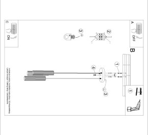 Czarna lampa wisząca potrójna tuby sufitowe ryflowane 3xGU10 KARBON 3P
