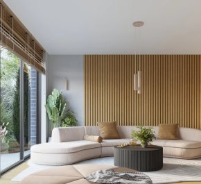 Kaszmirowa lampa wisząca tuby sufitowe ryflowane KARBON 3P taupe