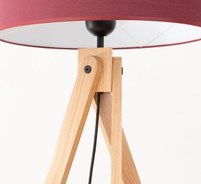 Lampa podłogowa na trójnogu burgund 1xE27 NATT