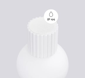 Kinkiet ścienny łazienkowy IP44 aluminium ryflowane HALO biały