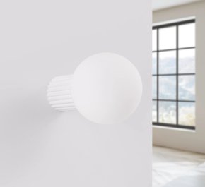 Kinkiet ścienny łazienkowy IP44 aluminium ryflowane HALO biały