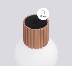 Kinkiet ścienny łazienkowy IP44 aluminium ryflowane HALO mocca